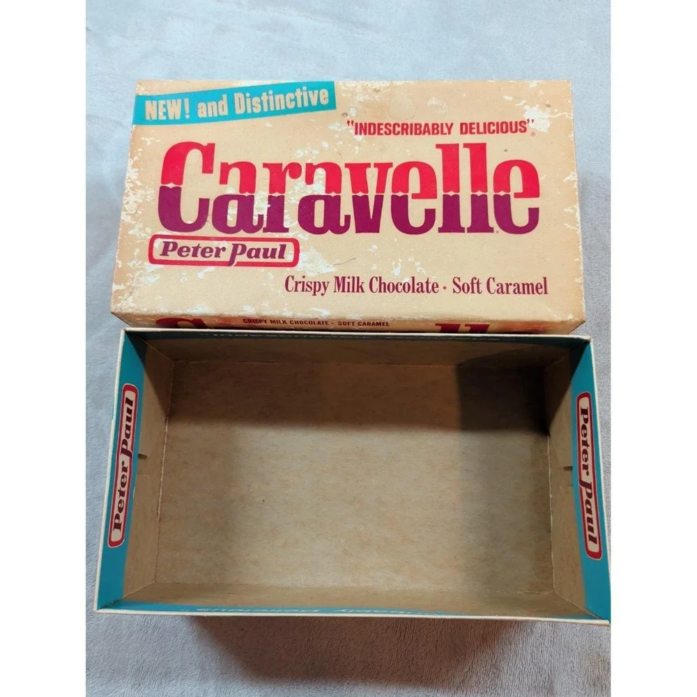 Vintage Peter Paul Caravelle Candy Display Box 1960s 10‎ Cent Double Bar Empty